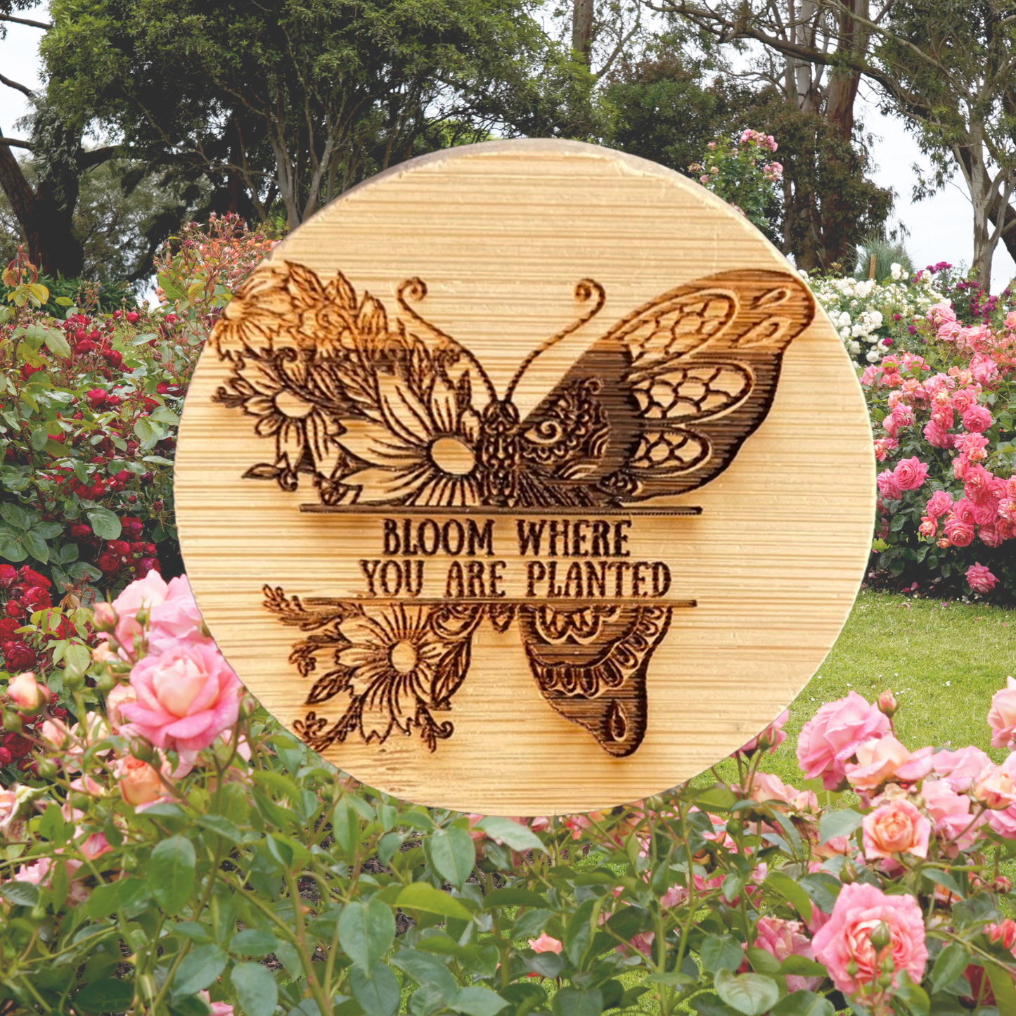 Bloom Where Planted Butterfly Magnet