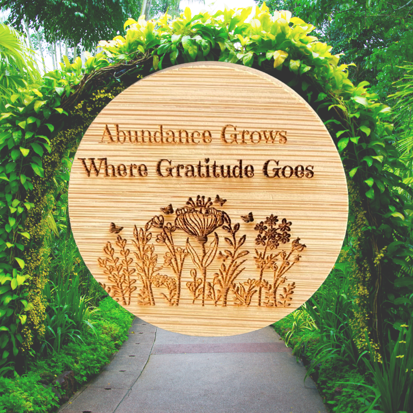 Abundance Gratitude Floral Magnet