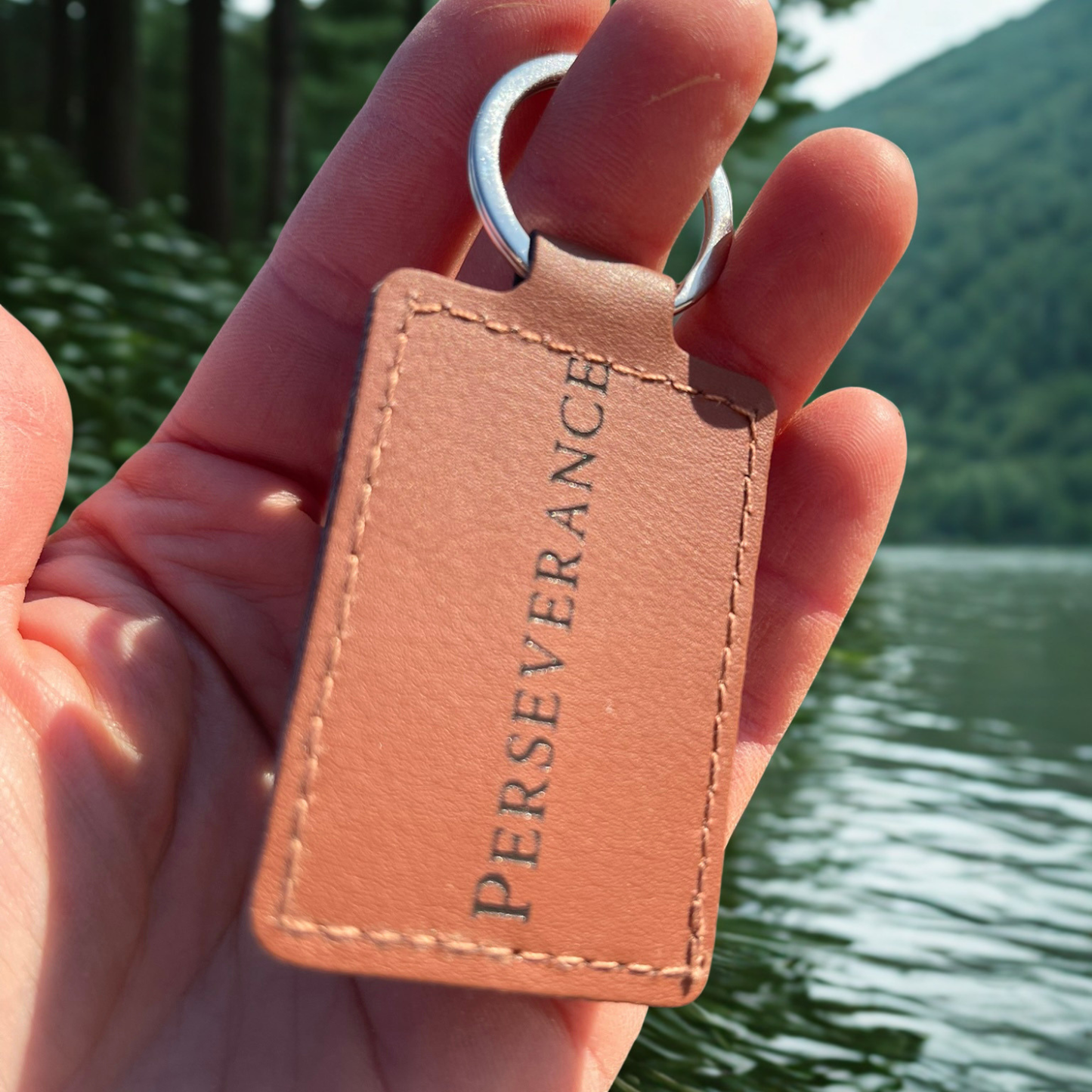Failure is the Key to Success Leather Keychain