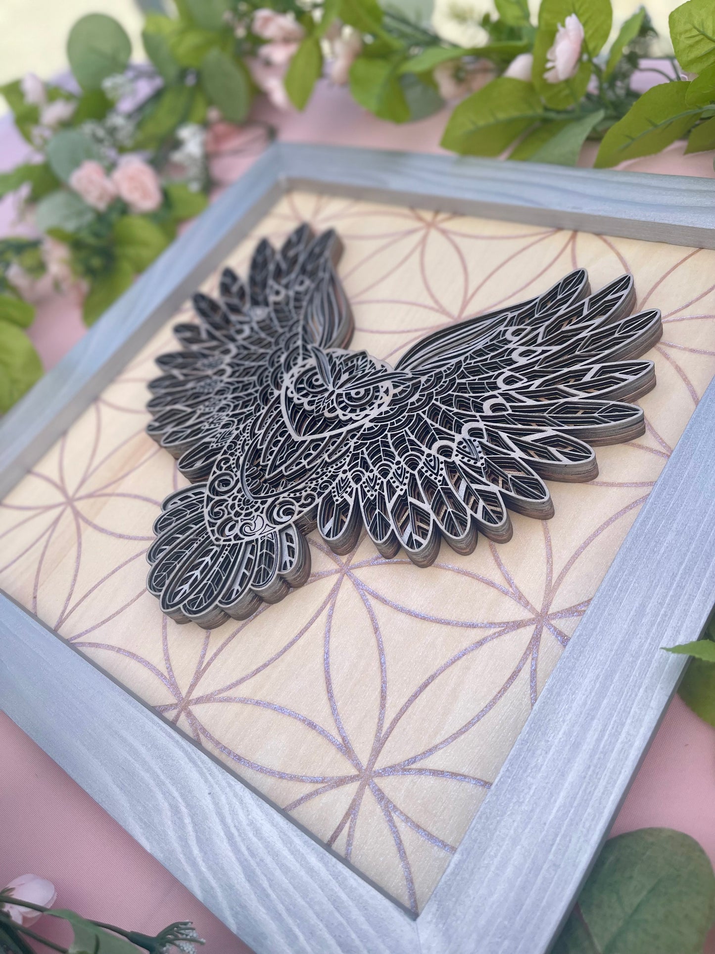 Owl Layered 3D Wall Art