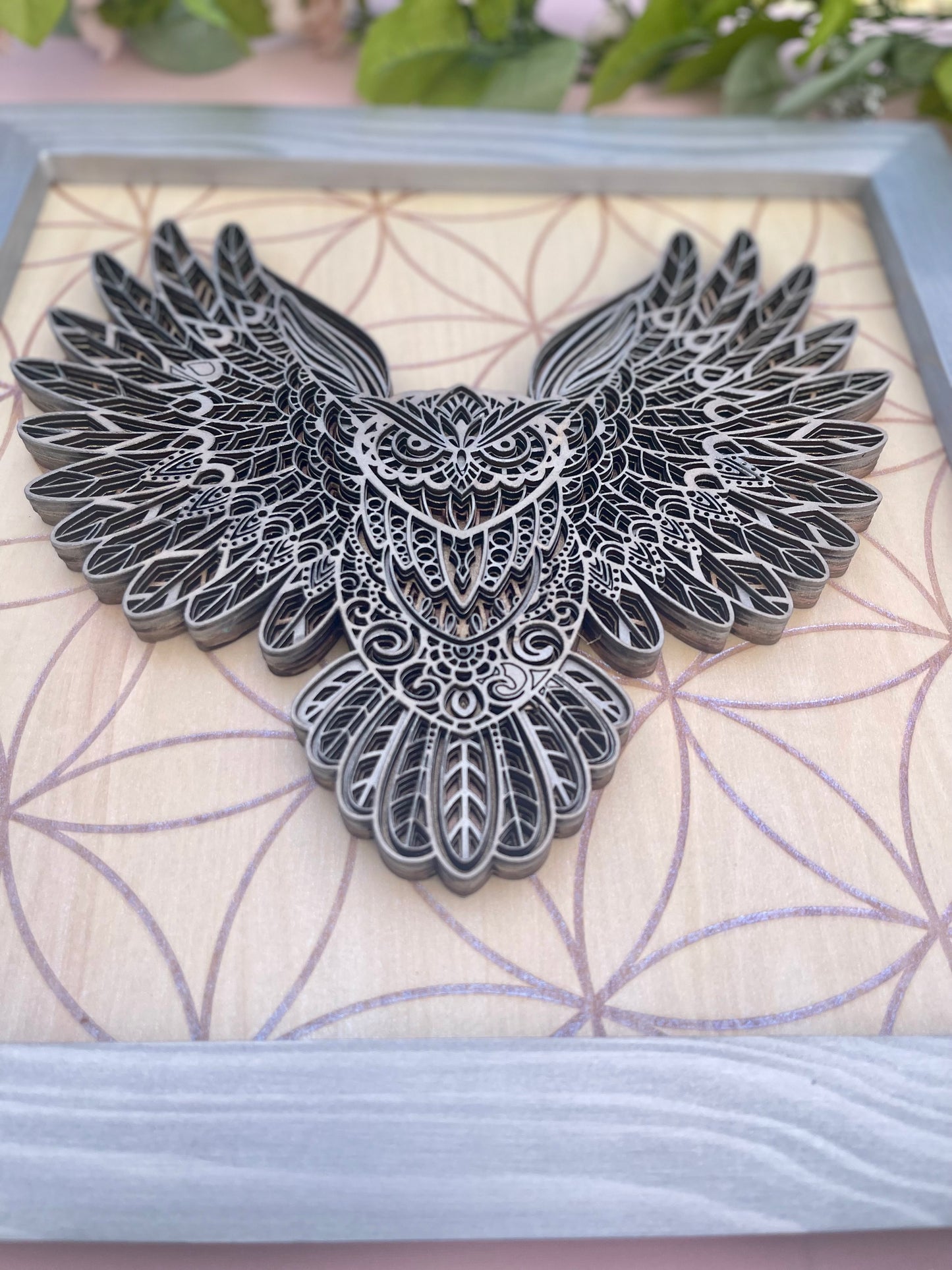 Owl Layered 3D Wall Art