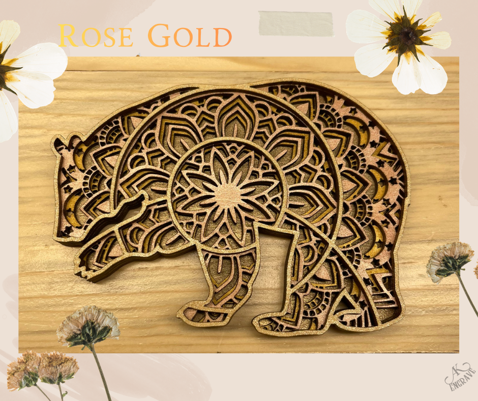 Mandala Bear Layered Art