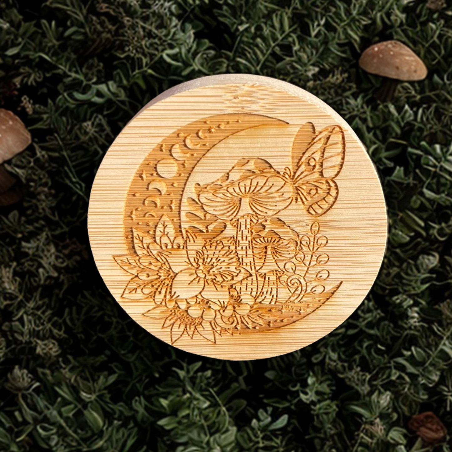 Crescent Moon Mushroom Magnet