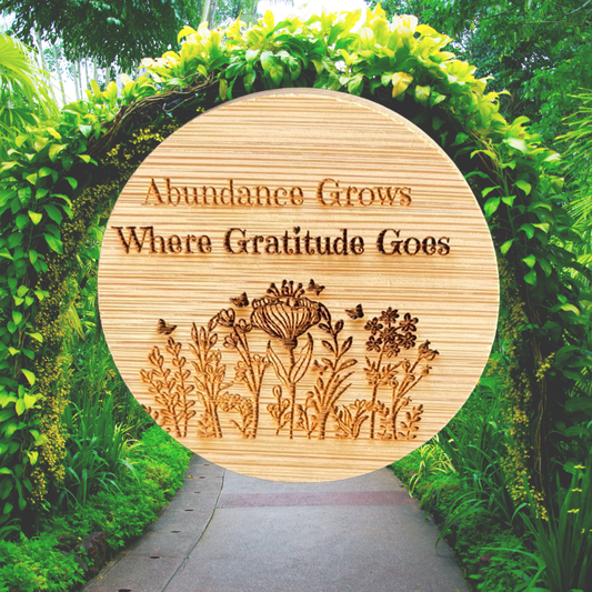 Abundance Gratitude Floral Magnet
