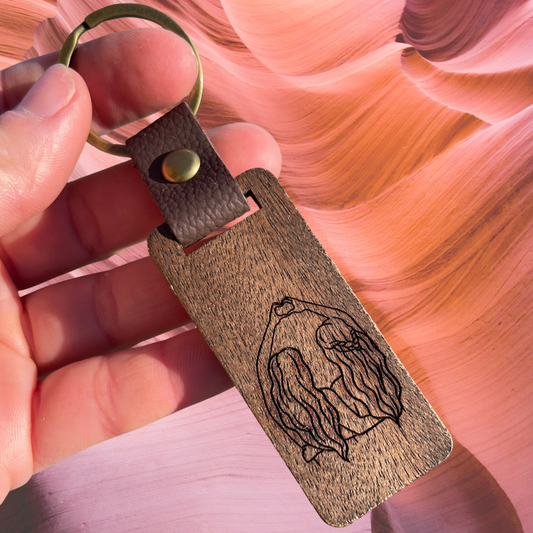 Friendship Forever Wooden Keychain