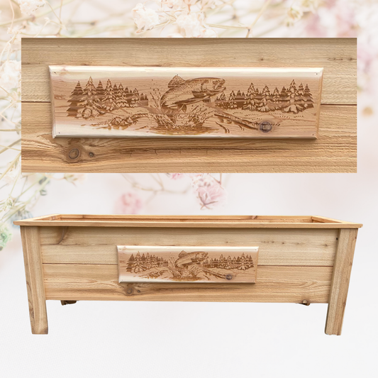 Fish Jump River Large Cedar Planter