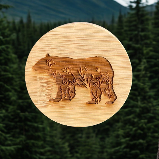Floral Bear Magnet