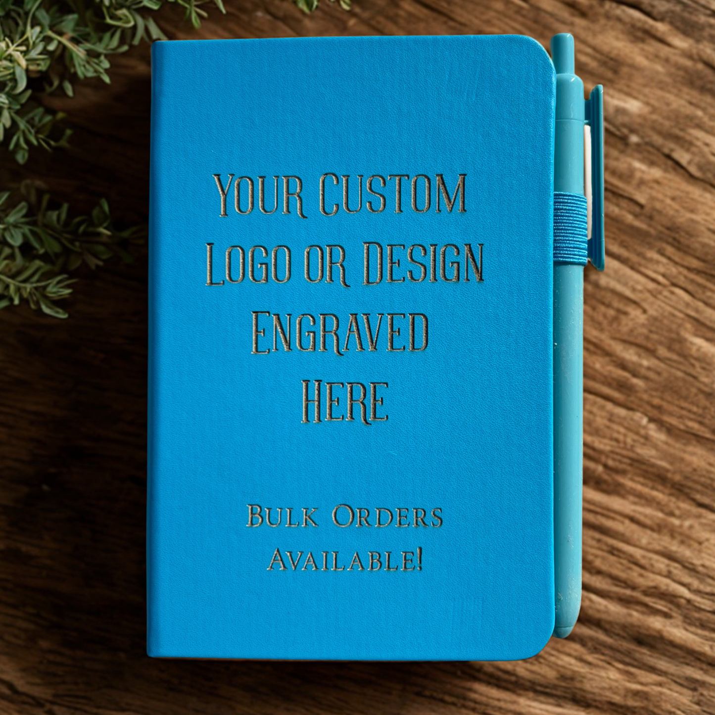 Custom Engraved Logo or Design Pocket Notebook
