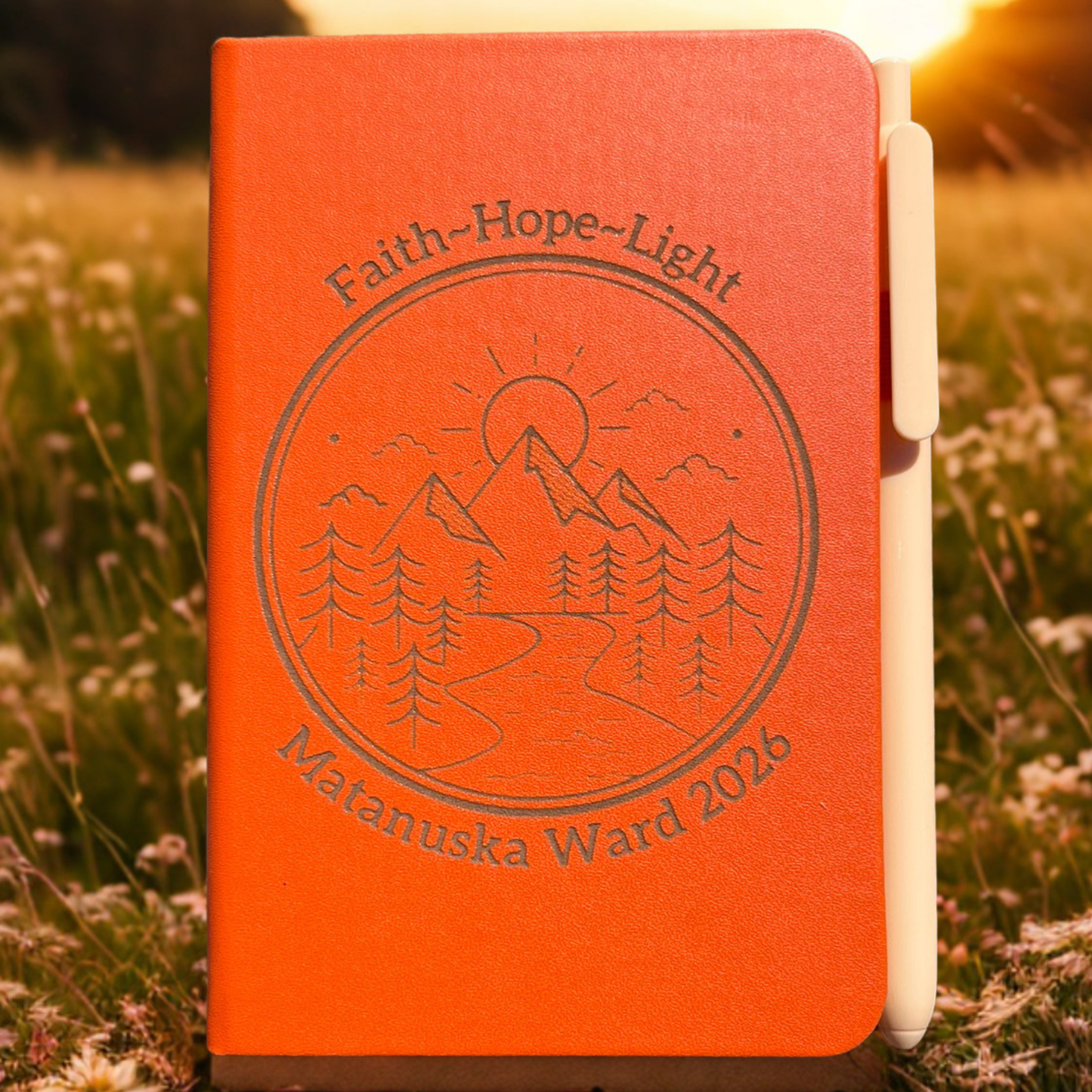 Custom Engraved Logo or Design Pocket Notebook