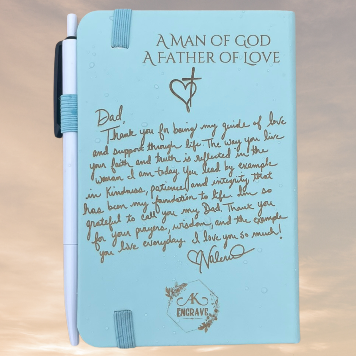 Custom Engraved Logo or Design Pocket Notebook