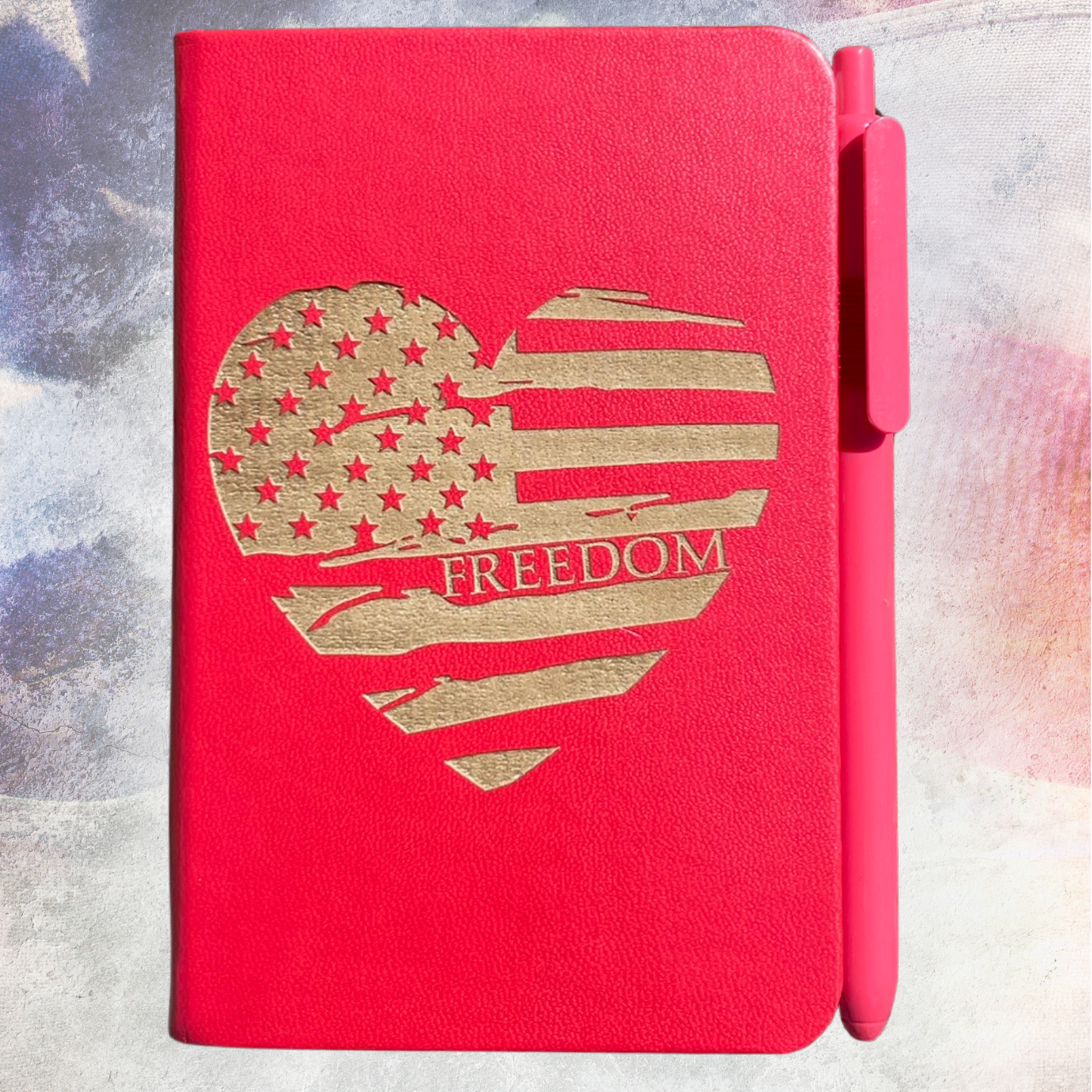 Freedom Patriot Heart Pocket Notebook