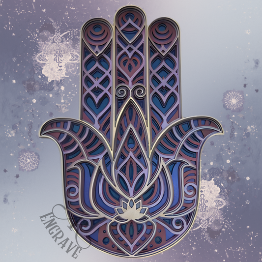 Hamsa Hand Layered Wall Art