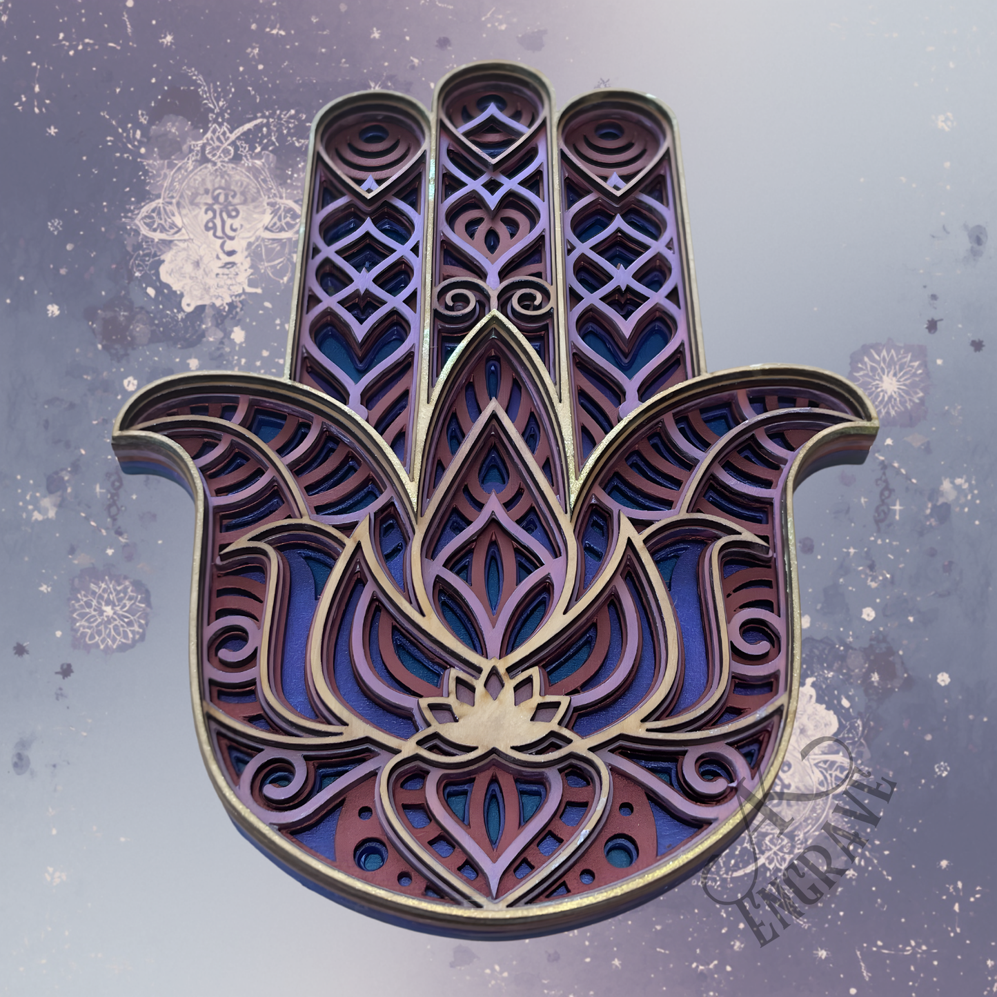 Hamsa Hand Layered Wall Art