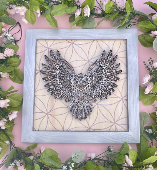 Owl Layered 3D Wall Art