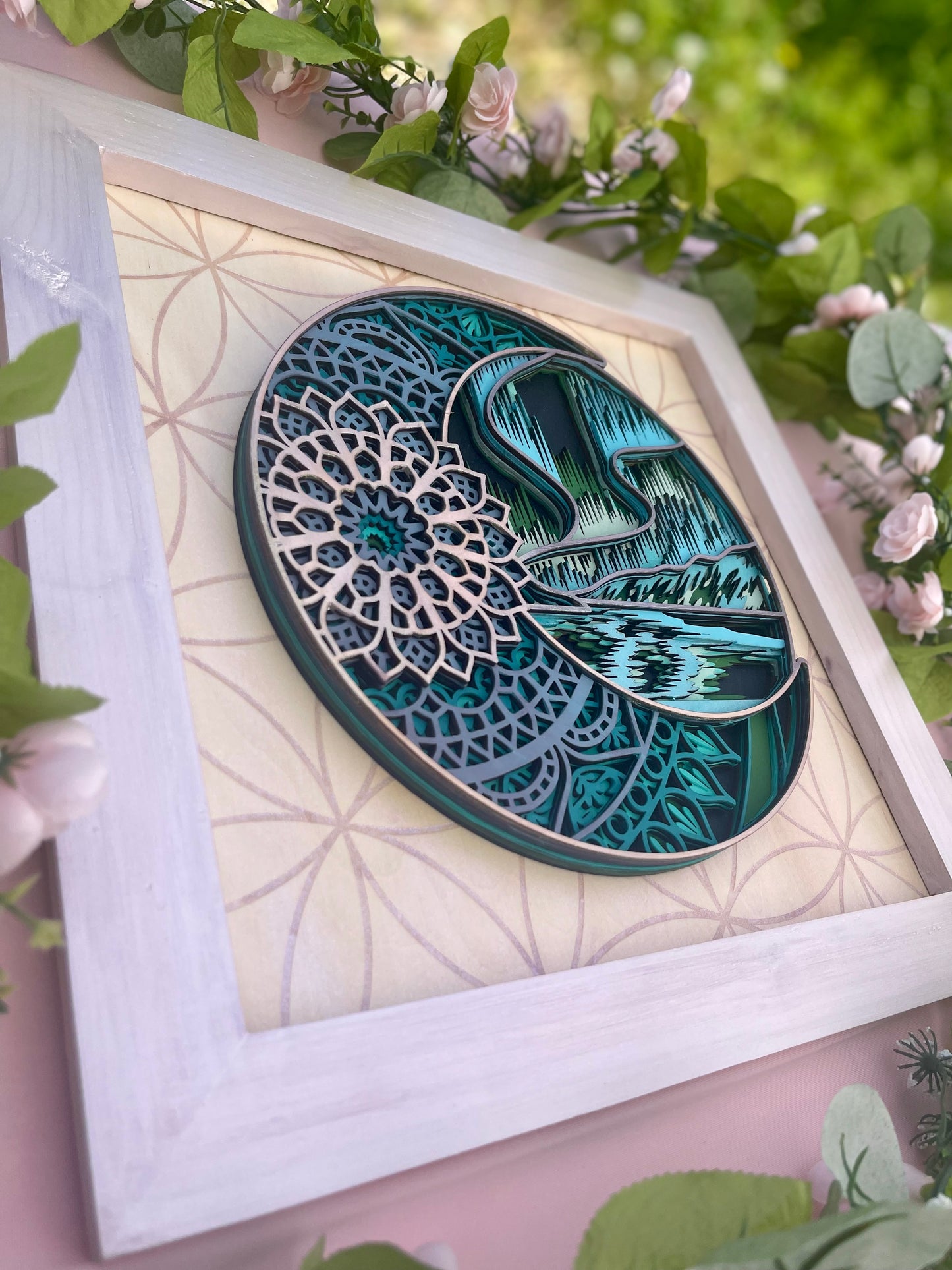 Northern Lights Layered 3D Wall Art