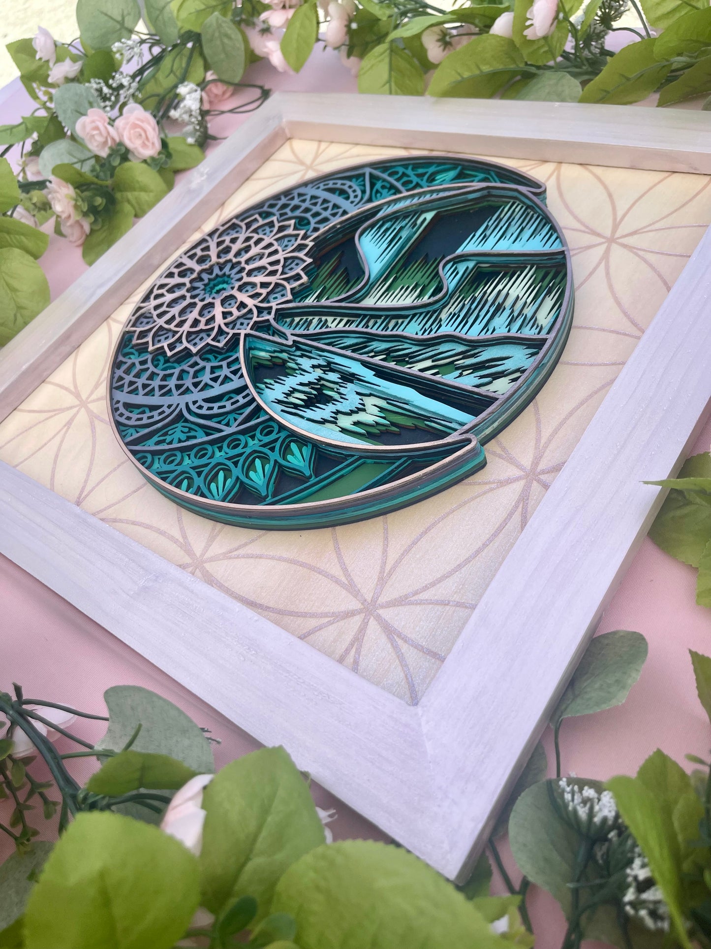 Northern Lights Layered 3D Wall Art