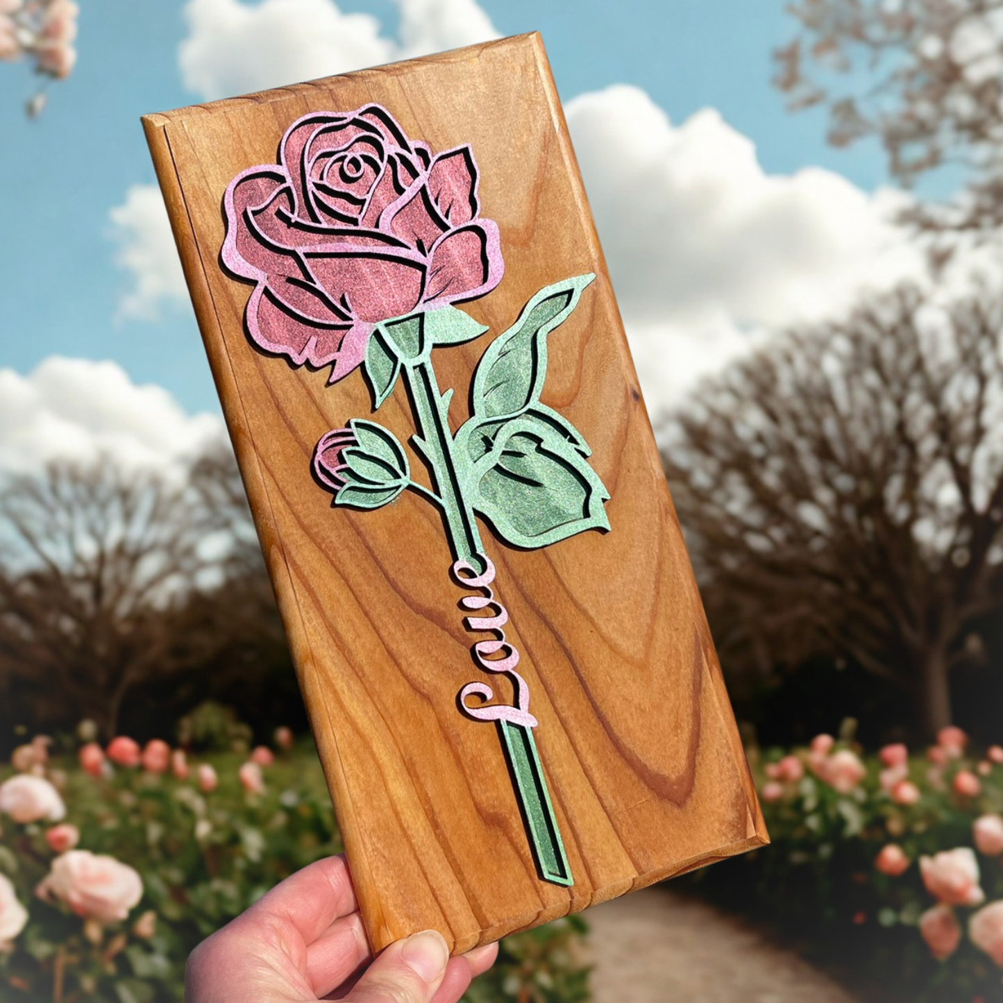 Love Rose Cut on Cedar