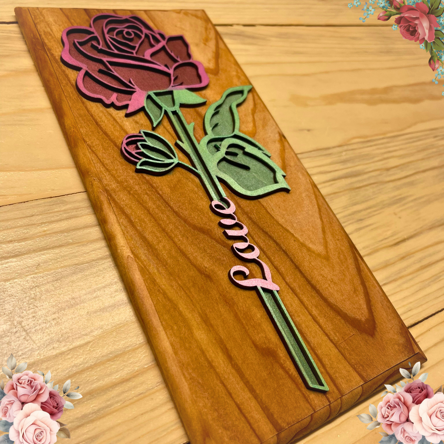 Love Rose Cut on Cedar