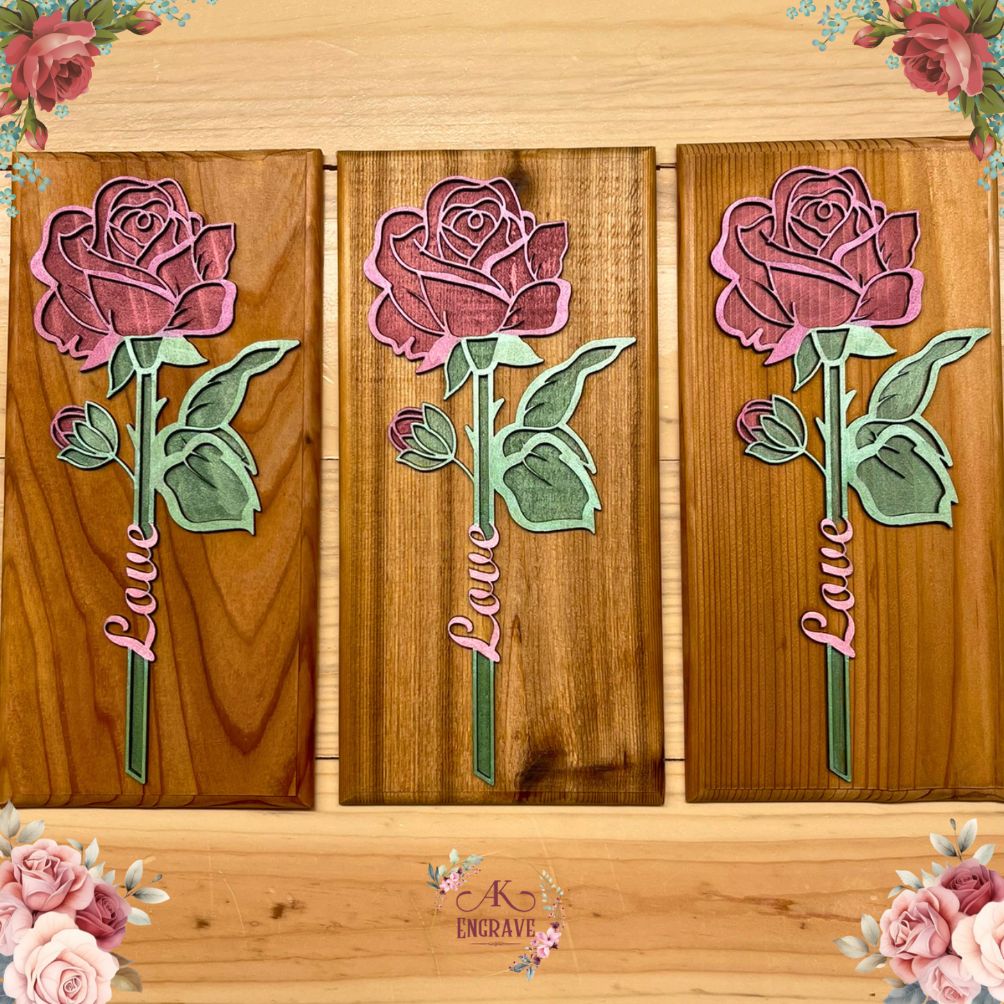 Love Rose Cut on Cedar