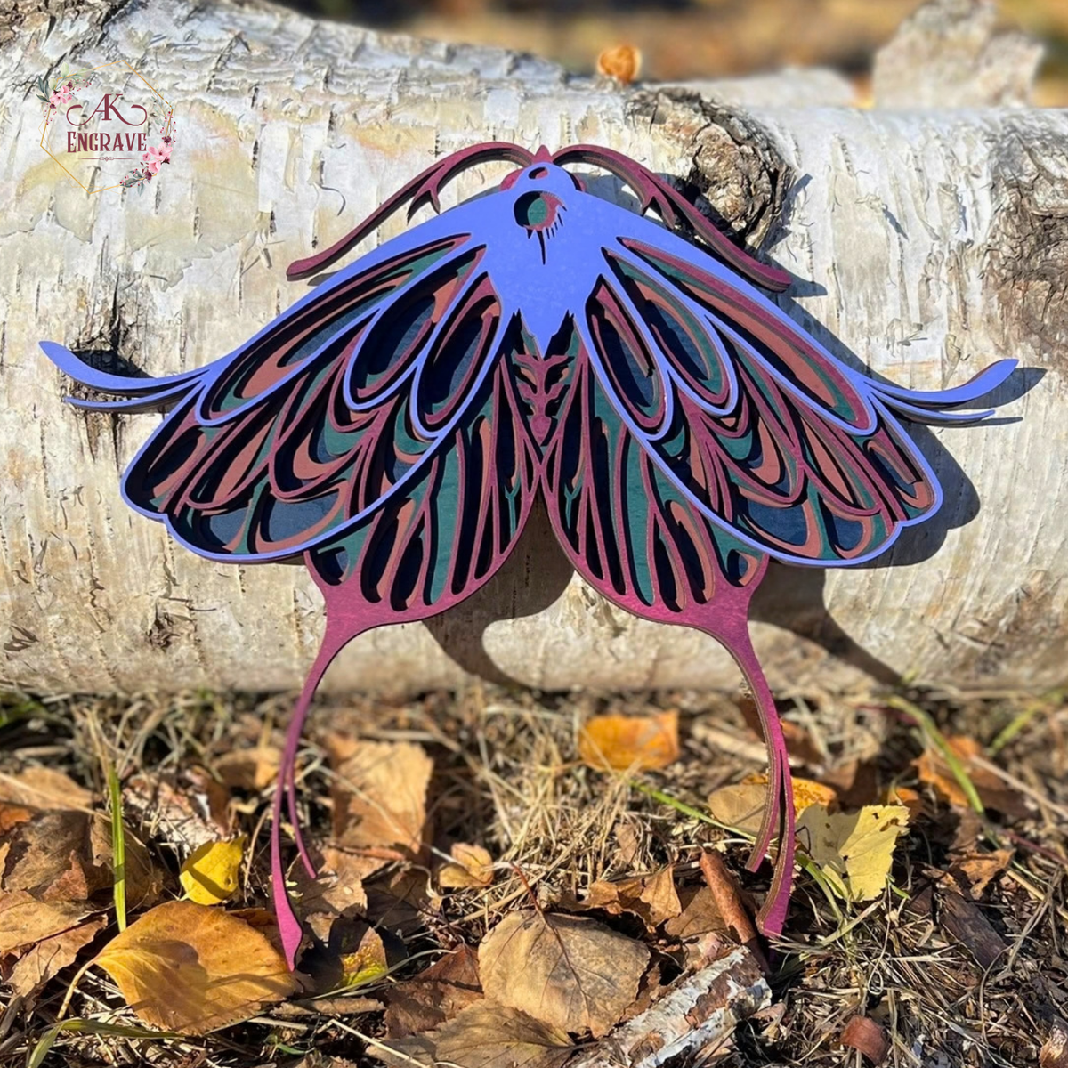 Luna Moth Layered Art