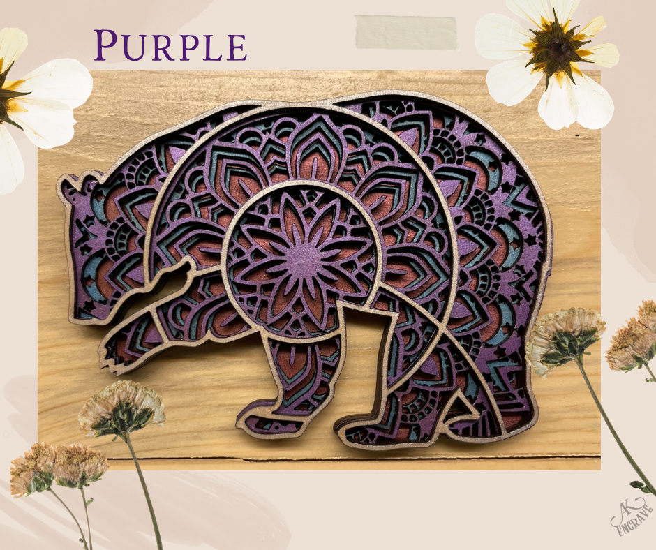 Mandala Bear Layered Art