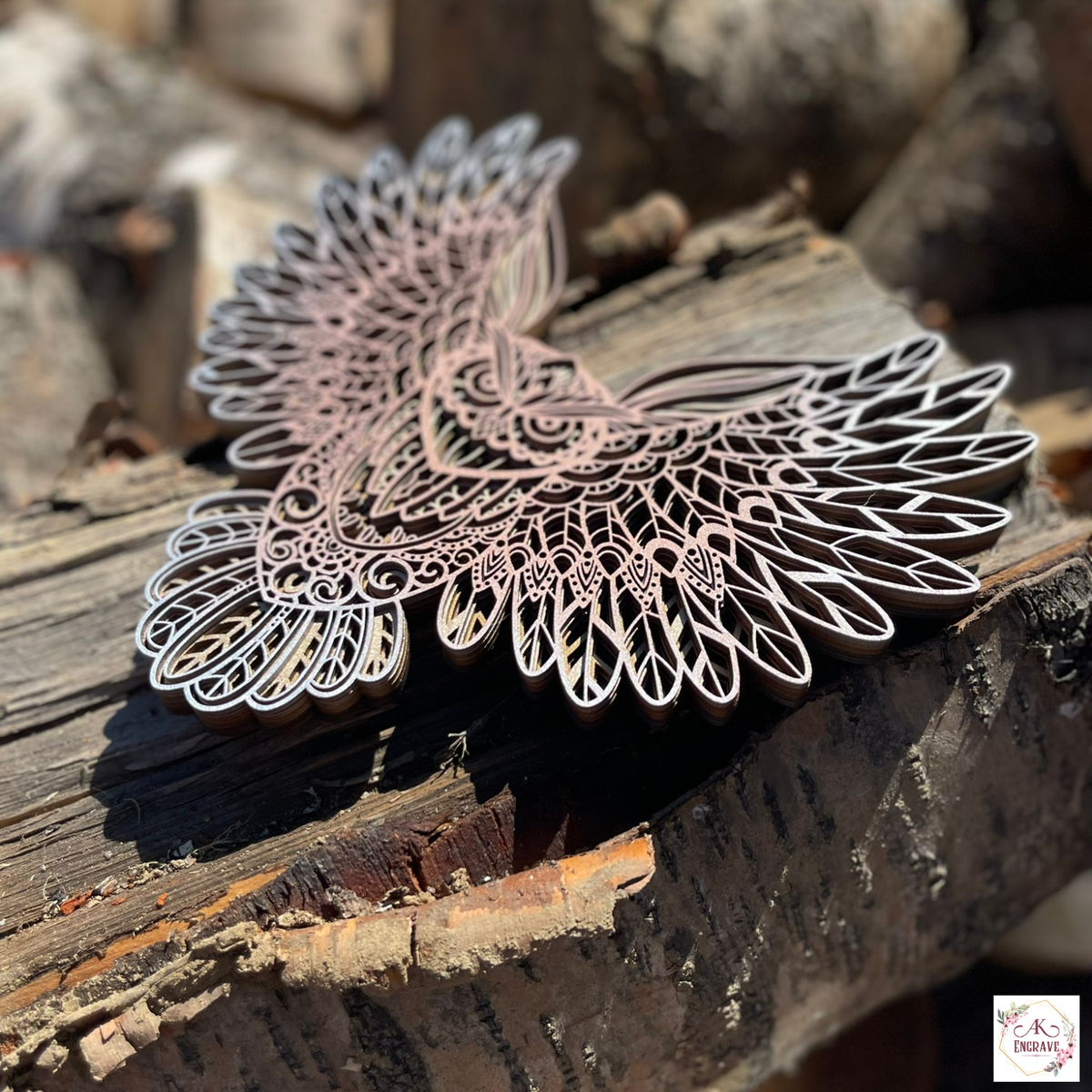 Owl of the Woods Layered Art