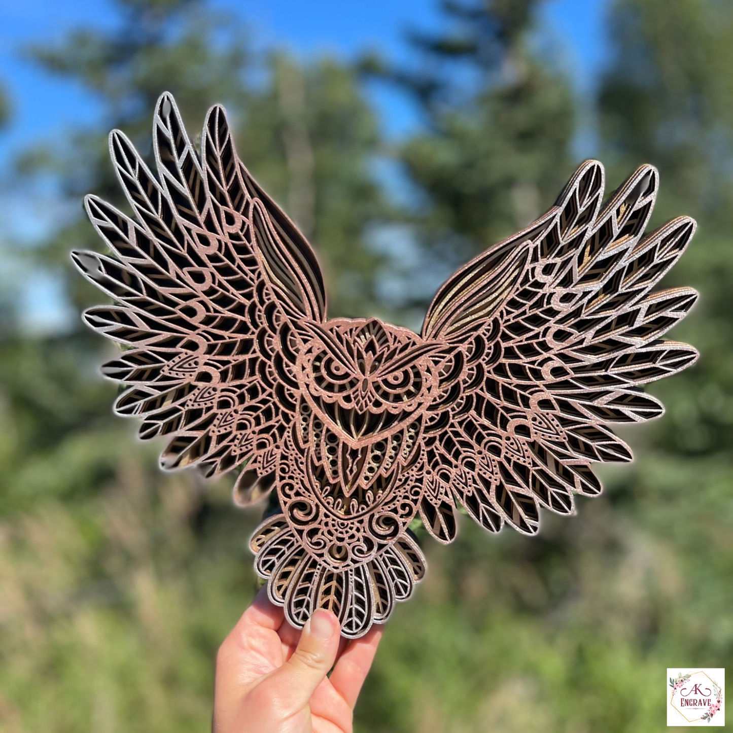 Owl of the Woods Layered Art