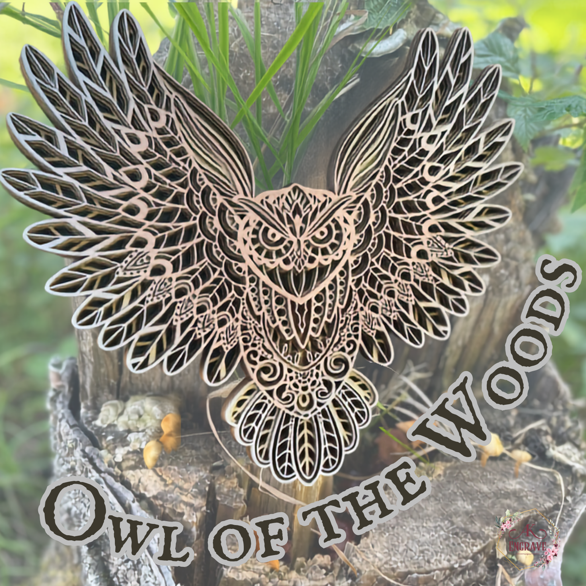Owl of the Woods Layered Art