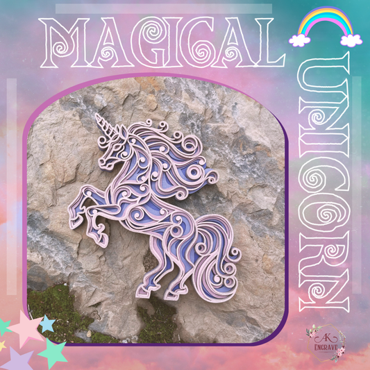 Unicorn Layered Art