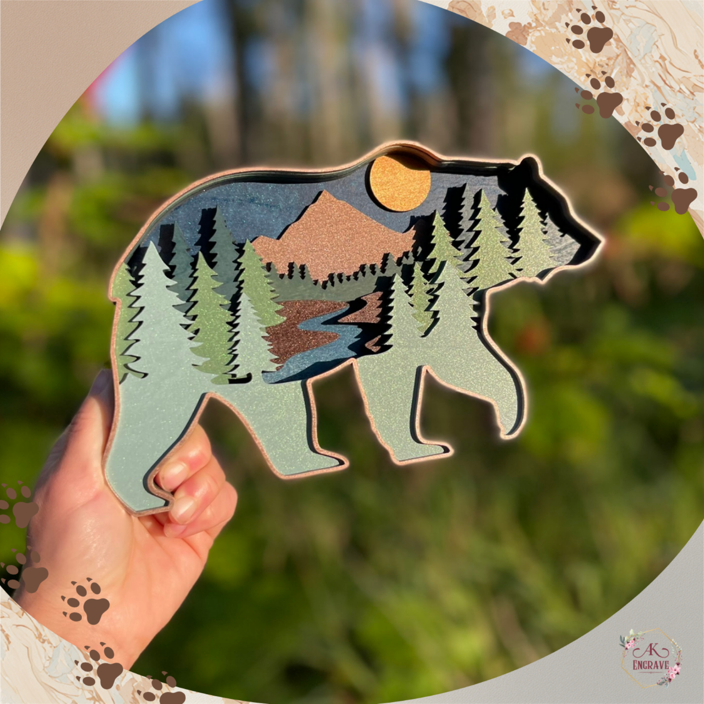 Wilderness Bear Layered Art